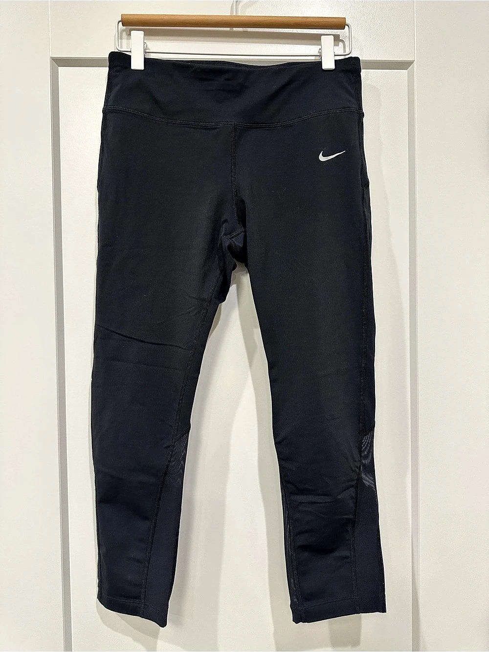 Nike Dri-FIT Running Capri Tights Women's Black Athletic Leggings Medium